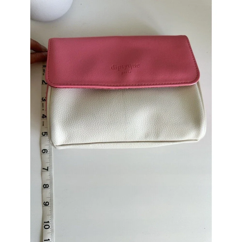 Diptyque x Qatar Airways Breast Cancer Awareness Makeup Bag Pink White Ribbon